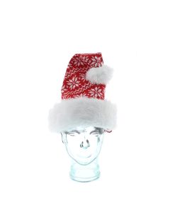 45cm Red/White Nordic Pattern Santa Hat