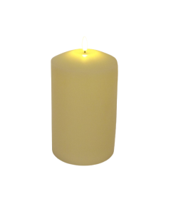 LED Wax Candle with 3D Flame - Ivory (12.5cm  x 20cm height)