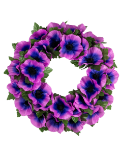 14" Purple Poppy Wreath