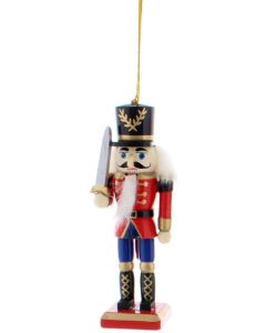 12cm Red/Blue Nutcracker W/Sword