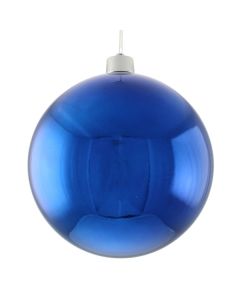 30cm Plastic Shiny Bauble Blue