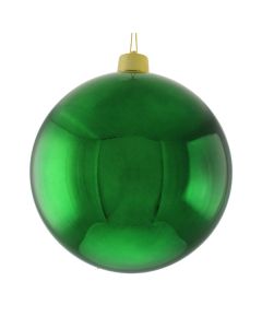 30cm Plastic Shiny Bauble Green