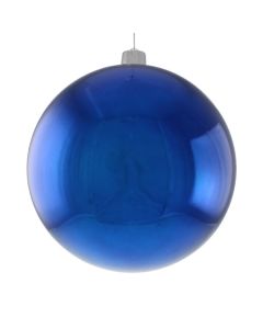 40cm Plastic Shiny Bauble Blue