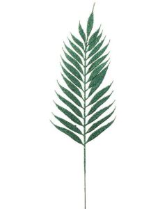54cm Glittered Lady Fern Peacock (New)