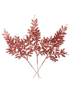 40cm Berberis Spray Glittered Raspberry