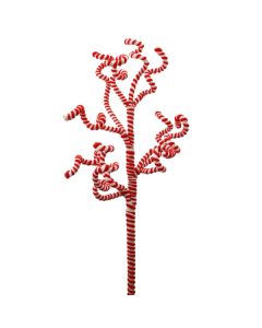 70cm Candy Cane Spray Red White