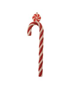 18cm Candy Cane with Hanger White/Red