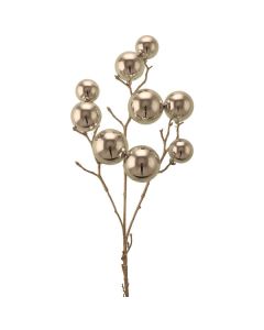 53cm Shiny Bauble Spray Silver