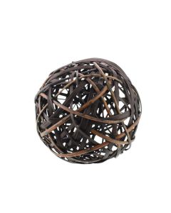 21cm Basketry Ball Dark Brown