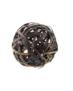 16cm Basketry Ball Dark Brown