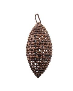 43cm Basketry Hanging Drop Dark Brown