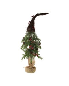 76cm Pine Tree with Berries and Twig Hat Green