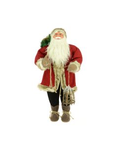 Rustic Santa 90cm Red/White