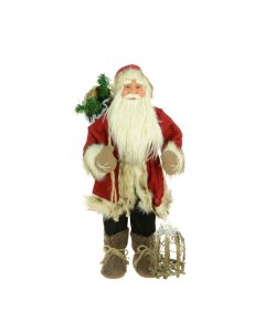 Rustic Santa 60cm Red/White