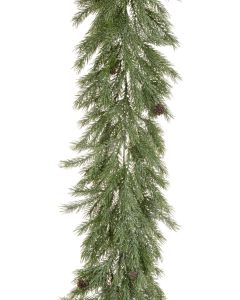 Frosted Pine Garland 180cm Green