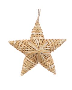 Rattan Straw Star Hanger 15cm