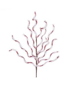 Tinsel Twist Spray 79cm White/Red