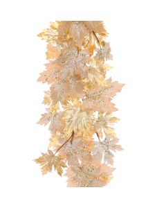 Luxe Maple Leaf Garland 152cm Gold