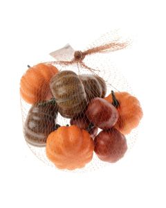 Assorted Pumpkins - Orange & Brown  x 9