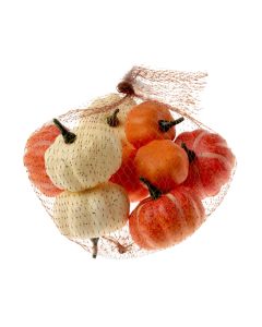 Assorted Pumpkins - Orange & Cream x 9