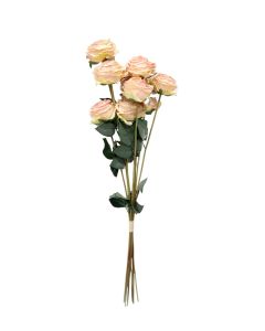 Artificial Dry Rose Bundle - Peach/Pink 72cm