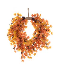Autumn Maple Jute Wreath 71cm
