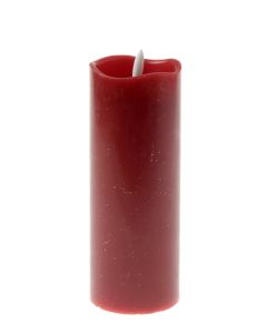 Melted Top LED Wax Candle - Red (7.5 x 20cm)
