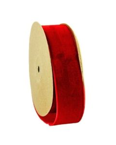Velvet Ribbon 50mm x 10mtrs Red