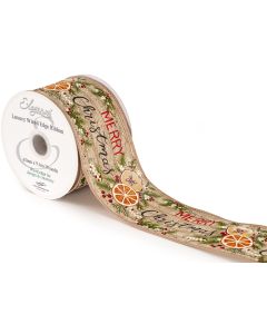 Eleganza Wired Christmas Fruit 63mm x 9.1mtrs