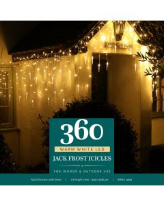 360 Warm White Jack Frost Icicle Lights