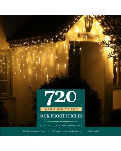 720 Warm White Jack Frost Icicle Lights