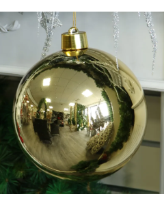 Gold Shiny Shatterproof Bauble (25cm) (x1)