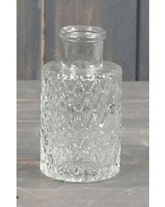 Clear Mini Geometric Glass Bottle (H9.2cm)