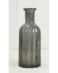 Smoky Grey Glass Bottle (19cm)