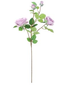 70cm Lilac Rose With 2 Buds Stem