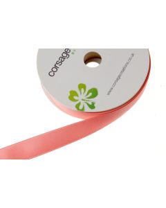 Double Face Satin 38mm x 20mtrs Coral