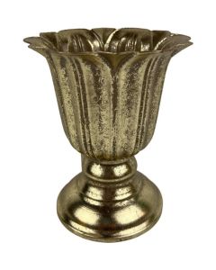 Sandringham Gold Scalloped Urn 12 x 15.5cm