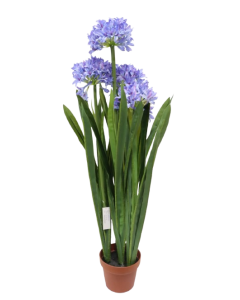 Artificial Agapanthus Plant Blue 103cm