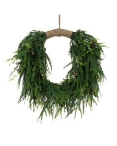 Cedar Pine Jute Wreath 60cm