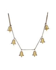 METAL Bell Garland 138cm Gold