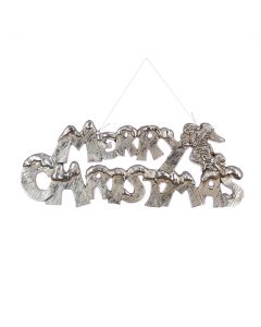 Silver Merry Christmas Sign