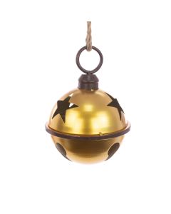 METAL Bell W/Star 25cm Gold