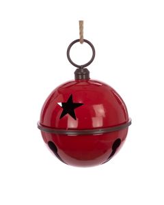 METAL Bell W/Star 33cm Red