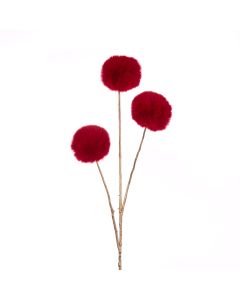 Fluffy Pom Pom Spray 73cm Red
