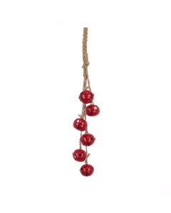 METAL Bell Star Hanger 50cm Red