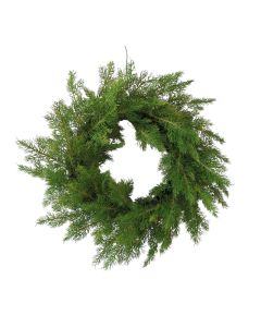 Artificial Cedar Wreath - Green (60cm diameter)