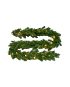 Artificial Evergreen Mountain Garland with LEDs - 275cm