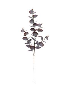 Artificial Spiral Eucalyptus Spray - Burgundy 87cm
