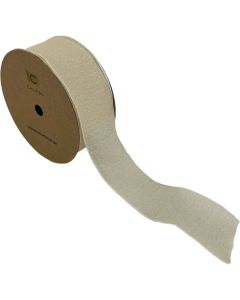 Crushed Silk Ribbon 40mm x 10yds Ivory