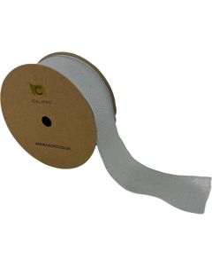 Crushed Silk Ribbon 40mm x 10yds Grey